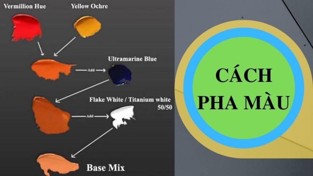 Hướng dẫn cách pha và bảng pha màu phổ biến hiện nay